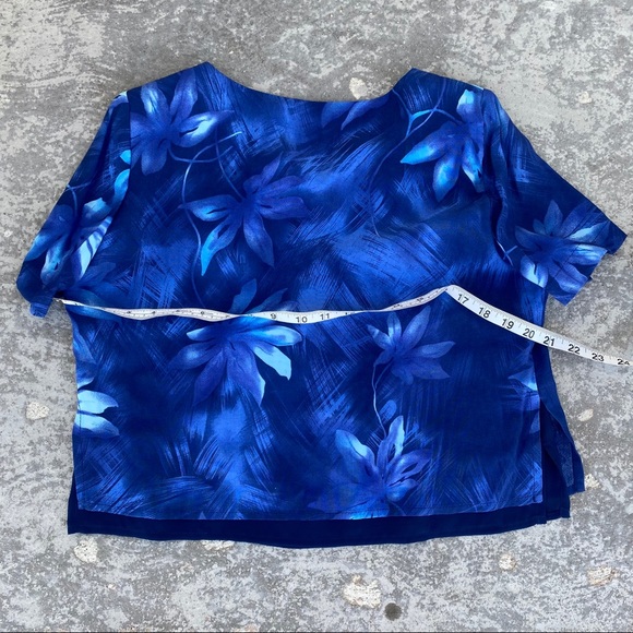 Vintage Cartise Int’l Blue Floral Skirt Set - Picture 6 of 13